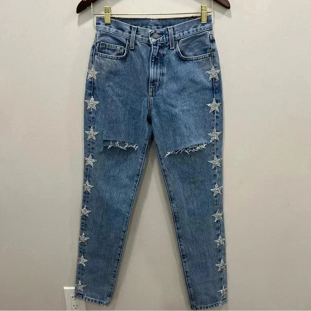 Carmar Alexander Ezra Rhinestone Star Jeans size 24 - Picture 2 of 14
